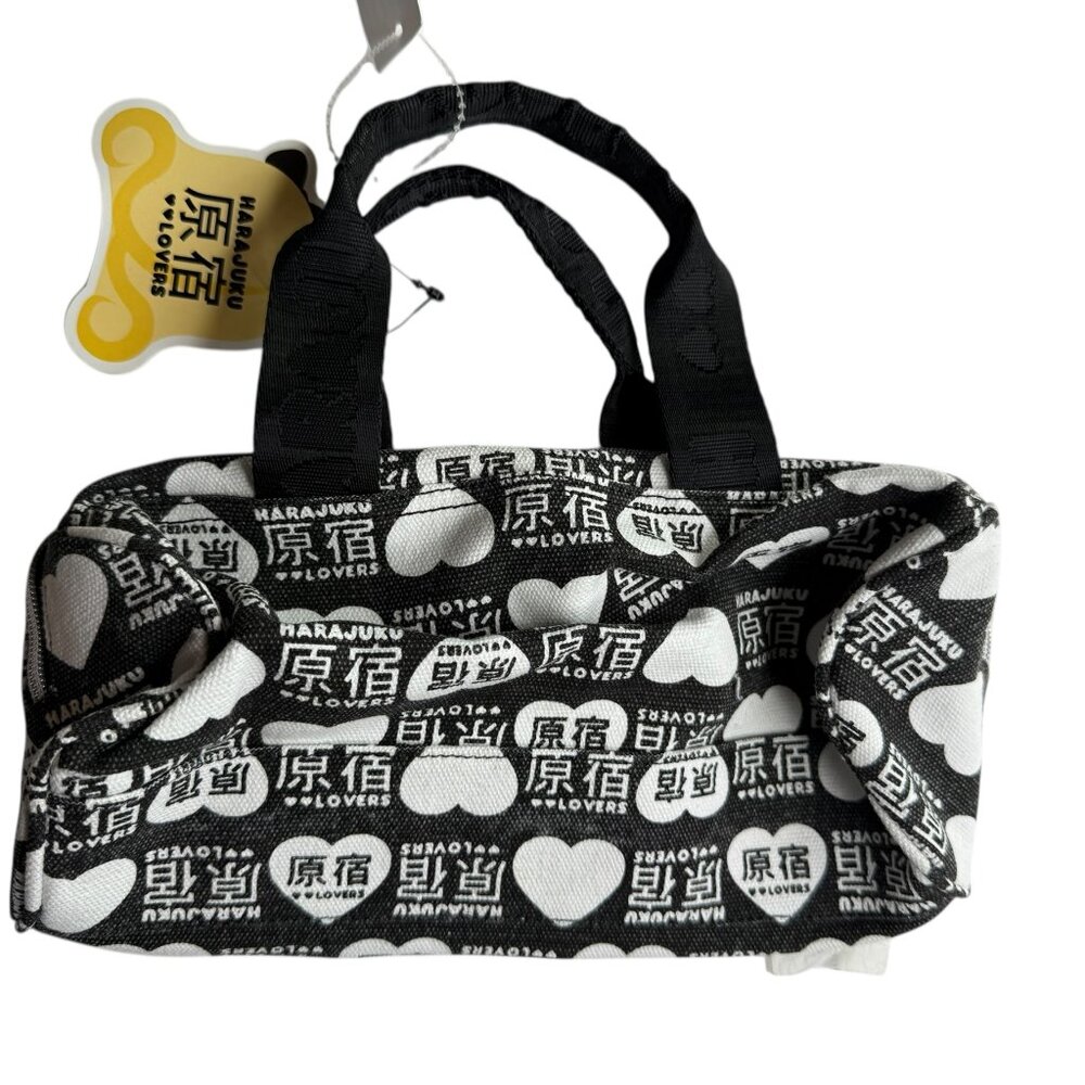New NWT HARAJUKU Lovers Mini Bag. Hearts. Black White Gwen Stefani Mini Bag - Picture 4 of 6